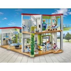 Playmobil Hôpital aménagé avec toit végétal Action Heroes 71615^ La Ville, La Police Et Les Secours