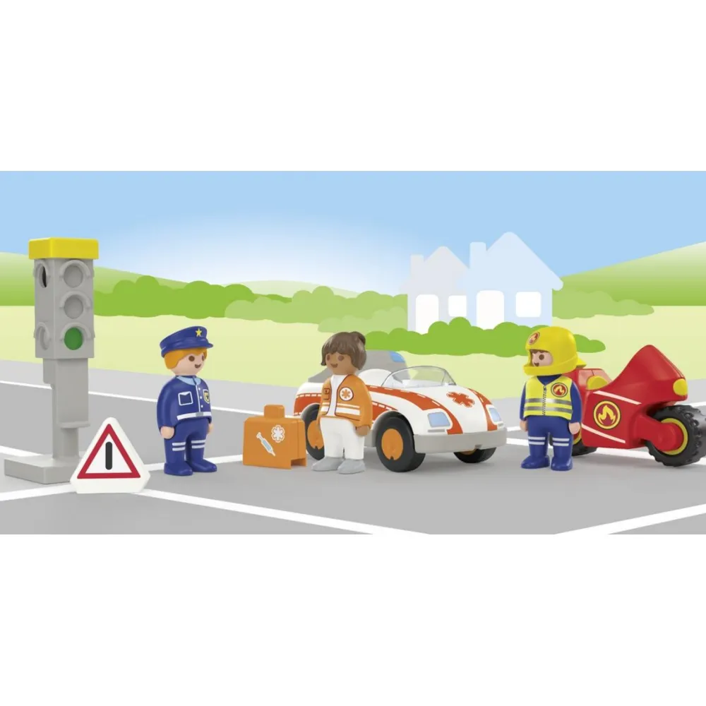 Playmobil Héros du quotidien Junior 71692^ La Ville, La Police Et Les Secours