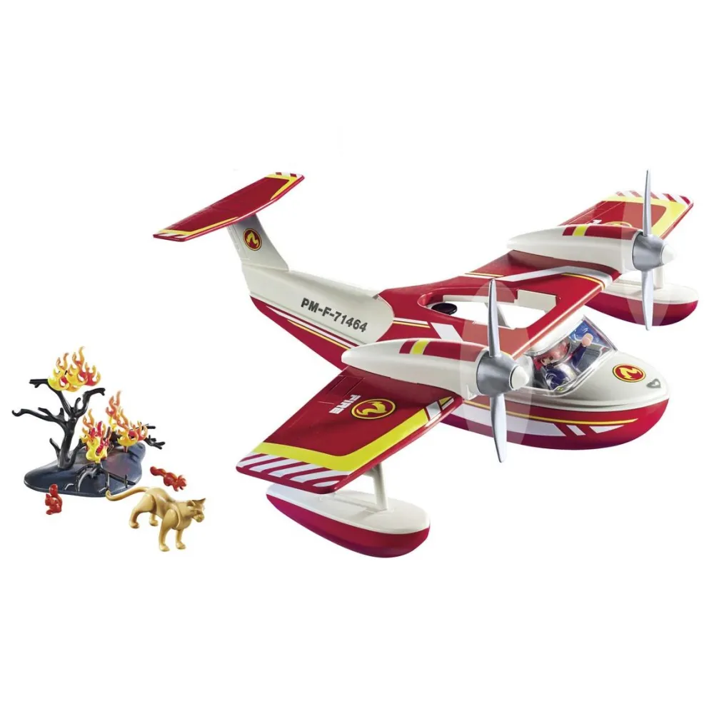 Playmobil Hydravion avec pompier Action heroes 71463^ La Ville, La Police Et Les Secours