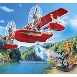 Playmobil Hydravion avec pompier Action heroes 71463^ La Ville, La Police Et Les Secours