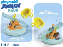 Playmobil Ilot avec toboggan aquatique Junio Aqua 71687^ Jouets De Bain