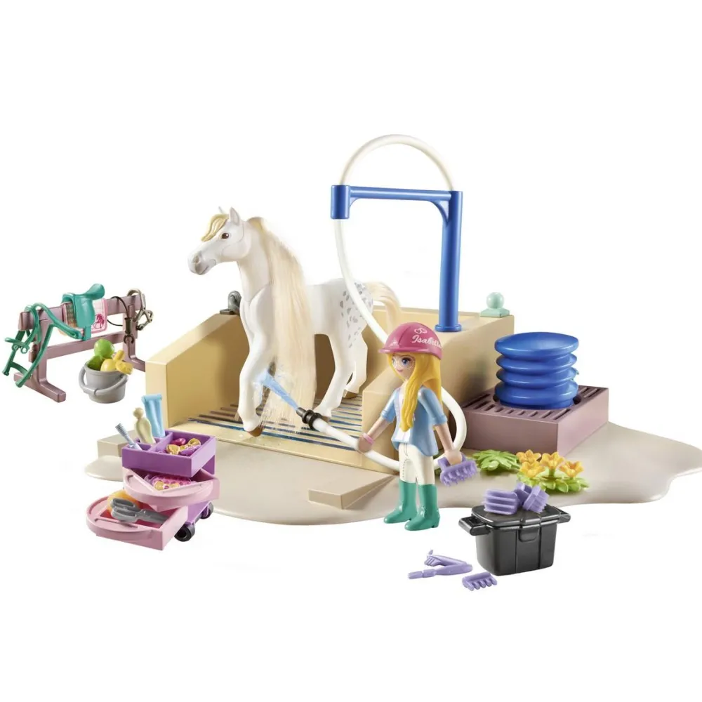 Playmobil Isabella et Lioness aire de lavage Horses of Waterfall 71354^ La Ferme Et L'Univers Agricole