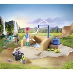 Playmobil Isabella et Lioness aire de lavage Horses of Waterfall 71354^ La Ferme Et L'Univers Agricole