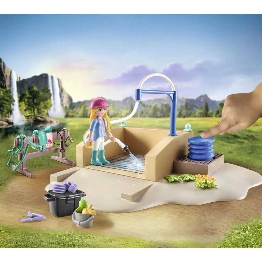 Playmobil Isabella et Lioness aire de lavage Horses of Waterfall 71354^ La Ferme Et L'Univers Agricole