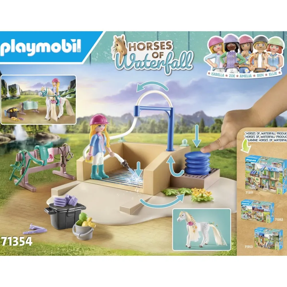 Playmobil Isabella et Lioness aire de lavage Horses of Waterfall 71354^ La Ferme Et L'Univers Agricole