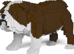 Jekca Jecka - Blocs De Construction, Chien Bulldog Anglais Marron^ Ferme, Univers Agricoles Et Animaux