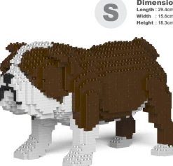 Jekca Jecka - Blocs De Construction, Chien Bulldog Anglais Marron^ Ferme, Univers Agricoles Et Animaux
