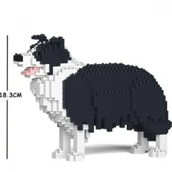 Jekca Jecka Blocs De Construction Chien Border Collie Noir^ Ferme, Univers Agricoles Et Animaux