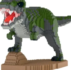 Jekca Jecka Blocs De Construction - T-rex Furieux Vert^ Dinosaures