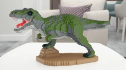 Jekca Jecka Blocs De Construction - T-rex Furieux Vert^ Dinosaures