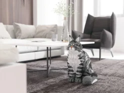 Jekca Jecka, Blocs De Construction - Chat Maine Coon Gris Assis^ Ferme, Univers Agricoles Et Animaux
