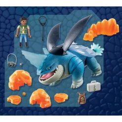 Playmobil Jeu De Figurines Dragons Nine Realms Plowhorn Dangelo Avec Accessoires Lumineux^ Les Dinosaures Et La Préhistoire