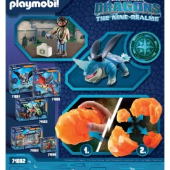 Playmobil Jeu De Figurines Dragons Nine Realms Plowhorn Dangelo Avec Accessoires Lumineux^ Les Dinosaures Et La Préhistoire