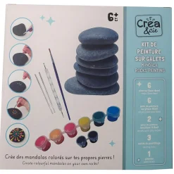 CREA & CIE Kit de peinture mandala sur galets^ Peinture