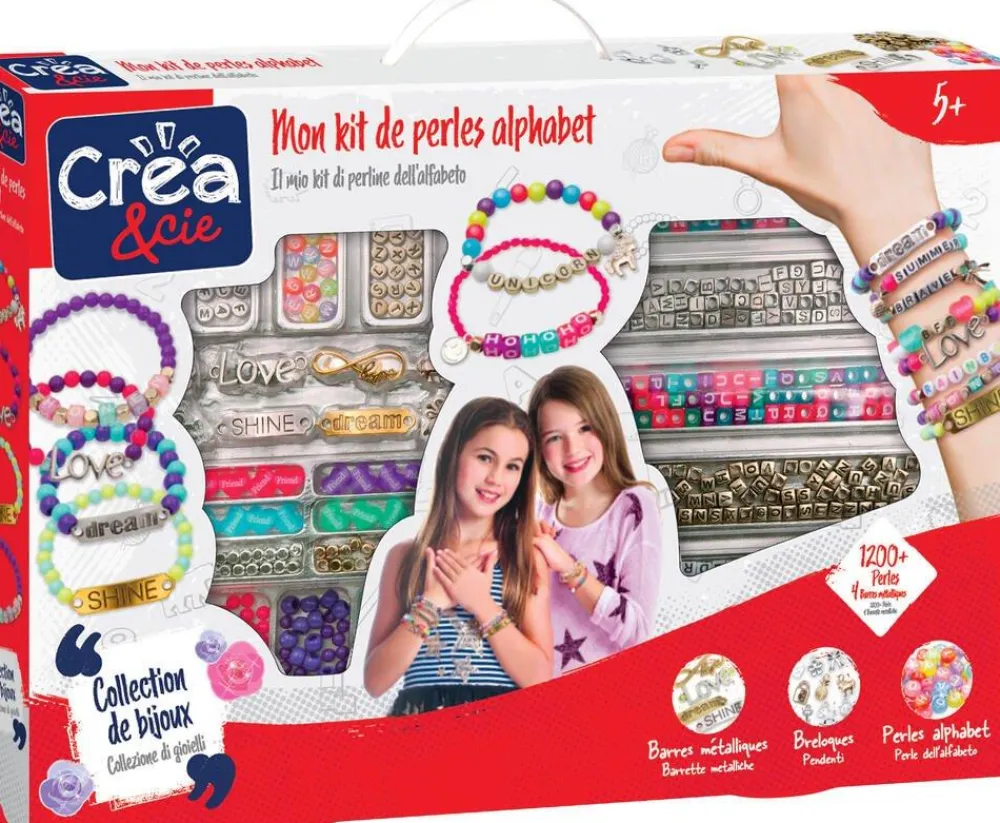 CREA & CIE Kit De Perles Alphabet Crea^ Perles, Bijoux Et Perles À Repasser