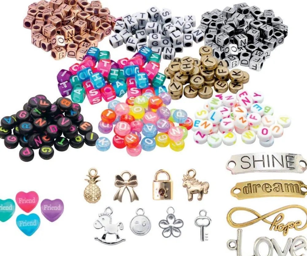 CREA & CIE Kit De Perles Alphabet Crea^ Perles, Bijoux Et Perles À Repasser