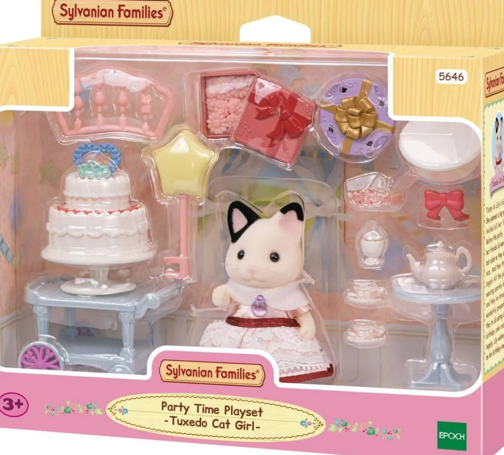 Sylvanian Families La fille chat bicolore et son goûter - 5646^ Mini-Univers