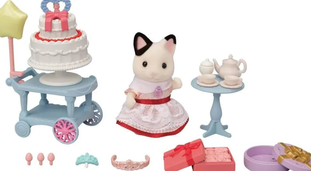 Sylvanian Families La fille chat bicolore et son goûter - 5646^ Mini-Univers