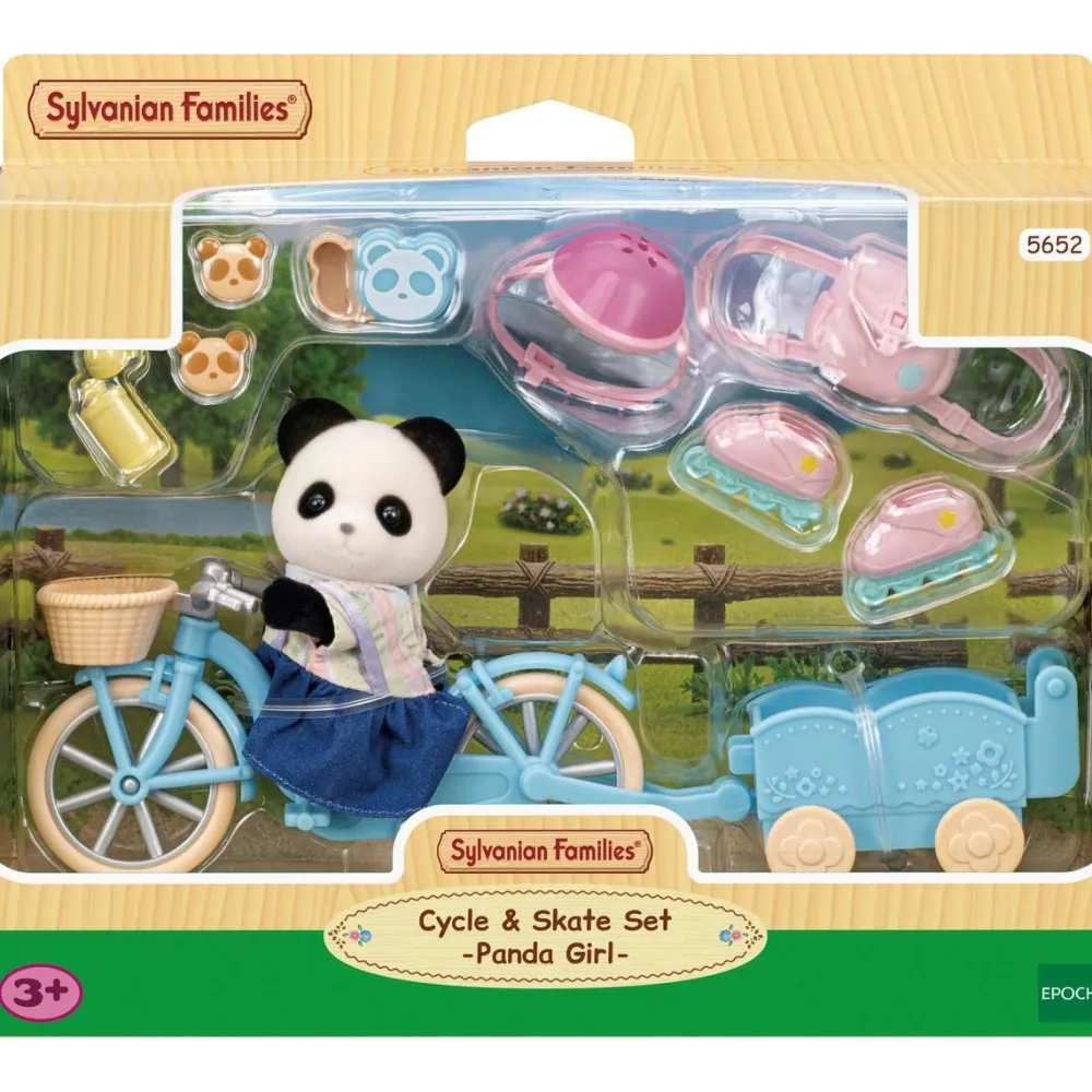 Sylvanian Families La fille panda, son vélo et sa remorque - 5652^ Mini-Univers