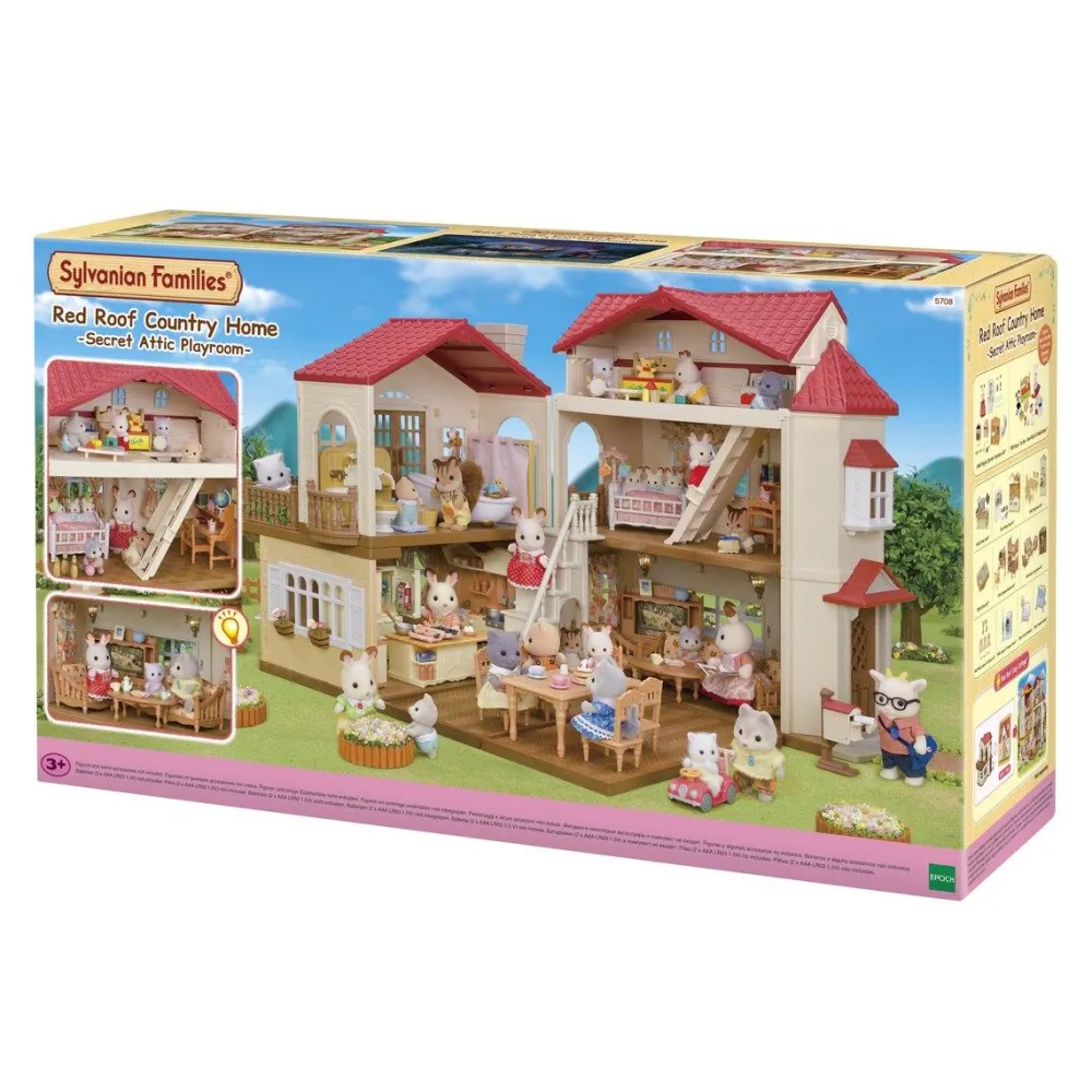 Sylvanian Families La grande maison éclairée et sa pièce secrète 5708^ Mini-Univers