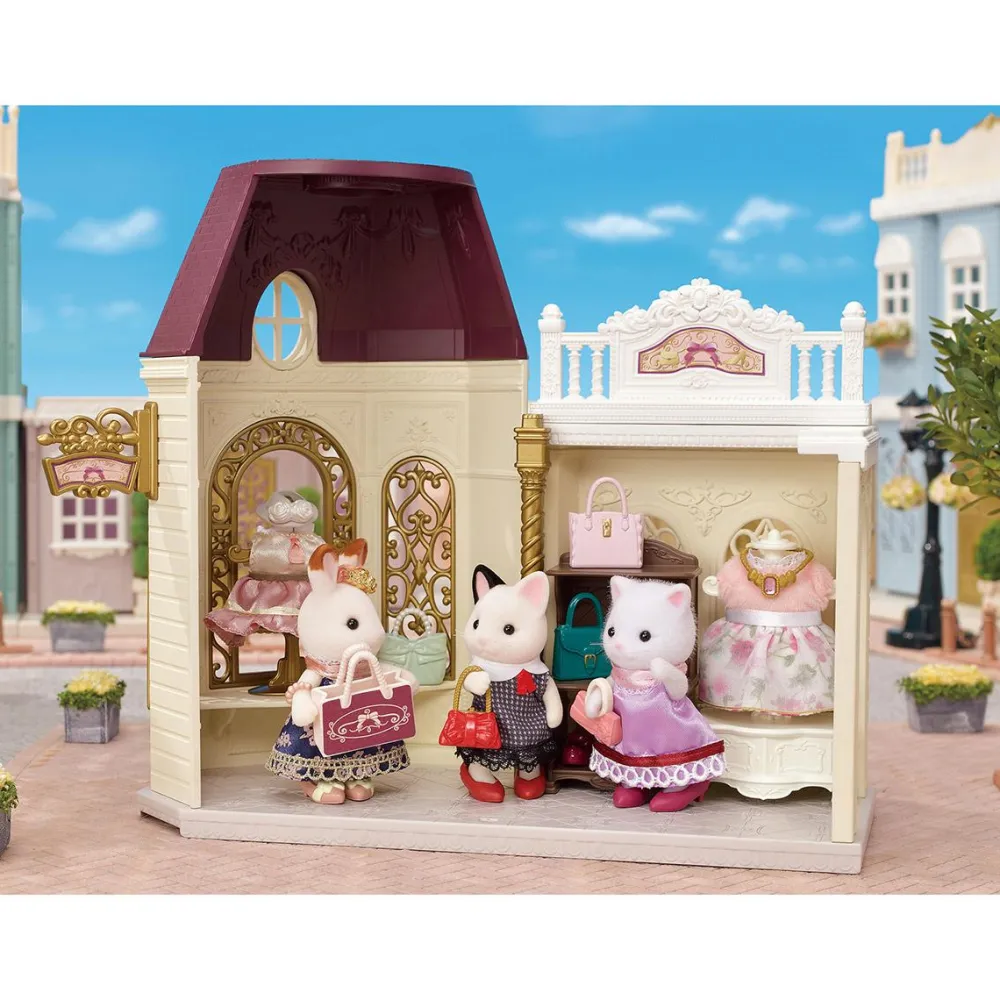 Sylvanian Families La valisette de mode et grande sœur chat bicolore - 5462^ Mini-Univers