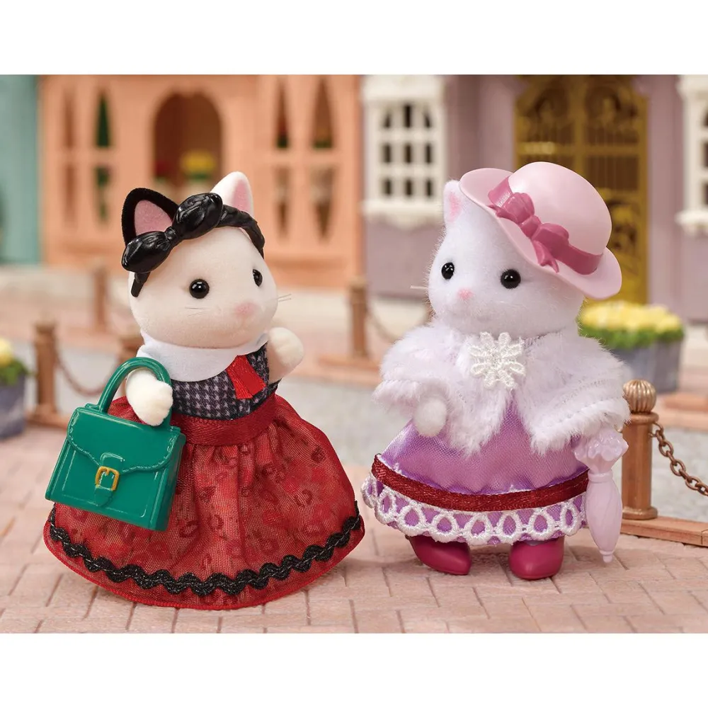 Sylvanian Families La valisette de mode et grande sœur chat bicolore - 5462^ Mini-Univers