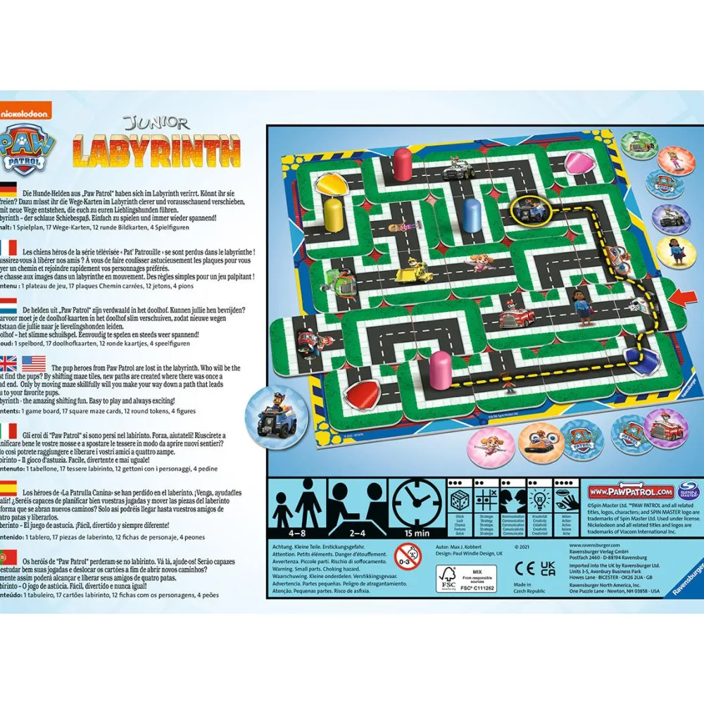 Ravensburger Labyrinthe Junior Pat Patrouille^ Jeux De Stratégie Et De Réflexion