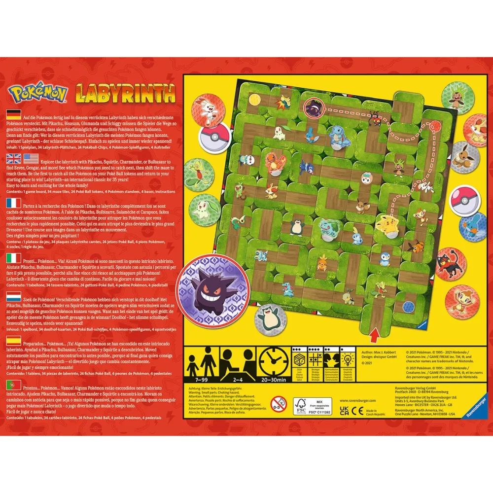 Ravensburger Labyrinthe Pokémon^ Jeux De Stratégie Et De Réflexion