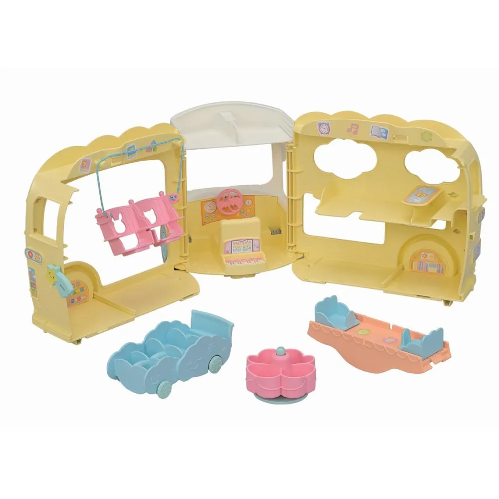 Sylvanian Families Le bus et sa cour de récréation 5744^ Mini-Univers