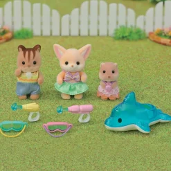Sylvanian Families Le trio des bébés à la piscine 5749^ Mini-Univers