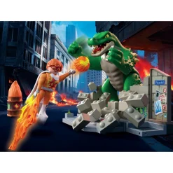 Playmobil Les super-héros contre le lézard géant Heroes 71831^ Les Monstres, Les Robots Et La Science-Fiction