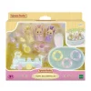 Sylvanian Families Les triplés lapin crème et accessoires - 5707^ Mini-Univers