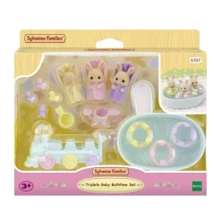 Sylvanian Families Les triplés lapin crème et accessoires - 5707^ Mini-Univers