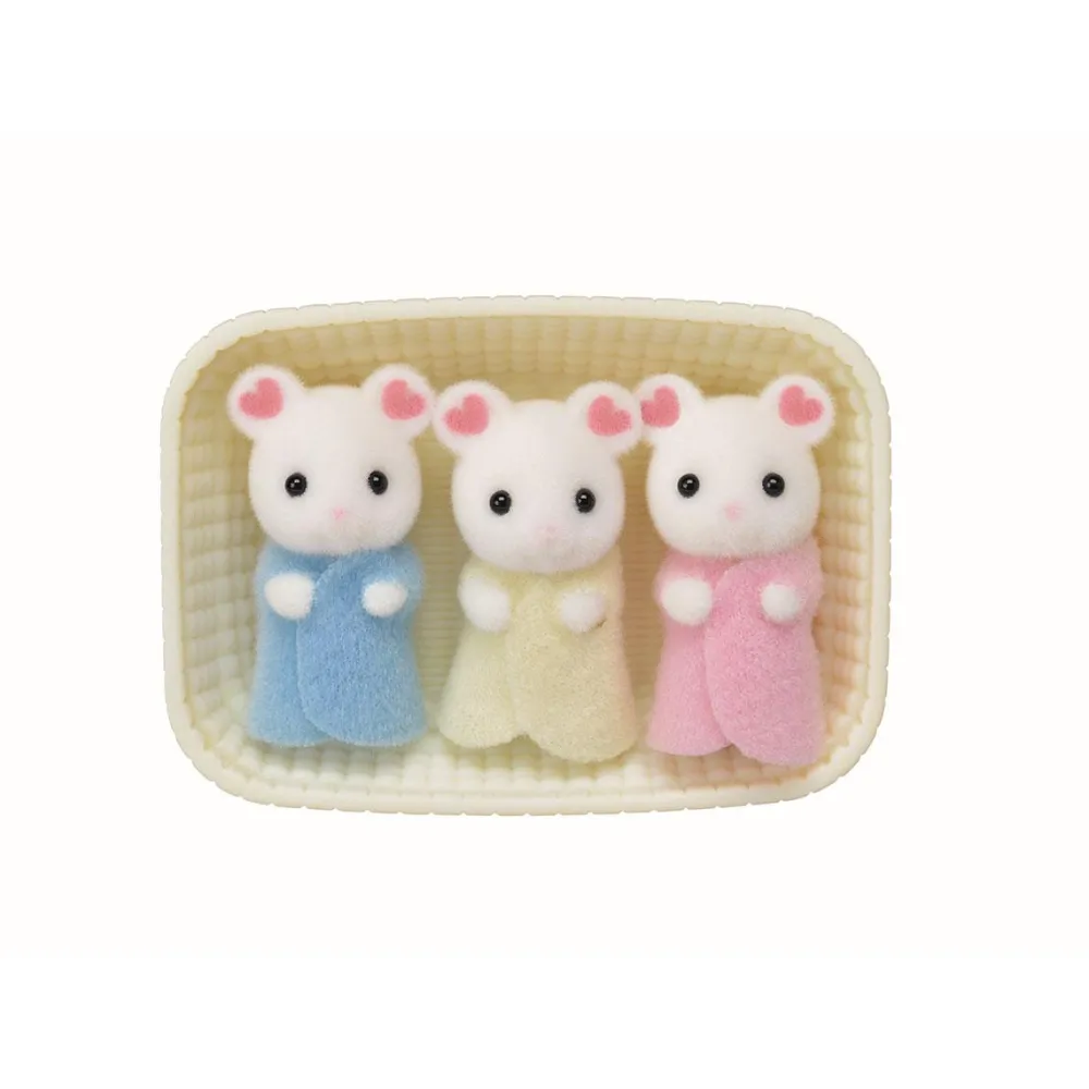 Sylvanian Families Les triplés souris marshmallow 5337^ Mini-Univers