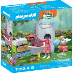Playmobil L'heure du bain des animaux Animals & Friends 71950^ Les Animaux