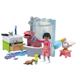 Playmobil L'heure du bain des animaux Animals & Friends 71950^ Les Animaux