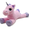 Licorne allongée rose 100 cm^ Peluches Animaux