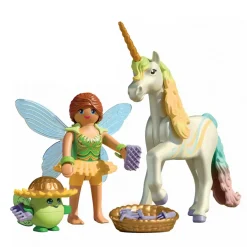 Playmobil Licorne Fleur d'arc-en-ciel avec fée Magic Unicorn 71840^ Les Princesses Et Fées