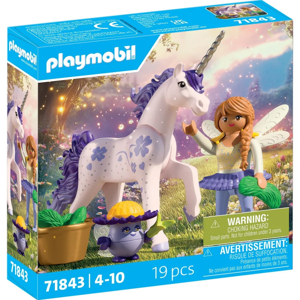 Playmobil Licorne Lavande porte-bonheur avec fée Magic Unicorn 71843^ Les Princesses Et Fées