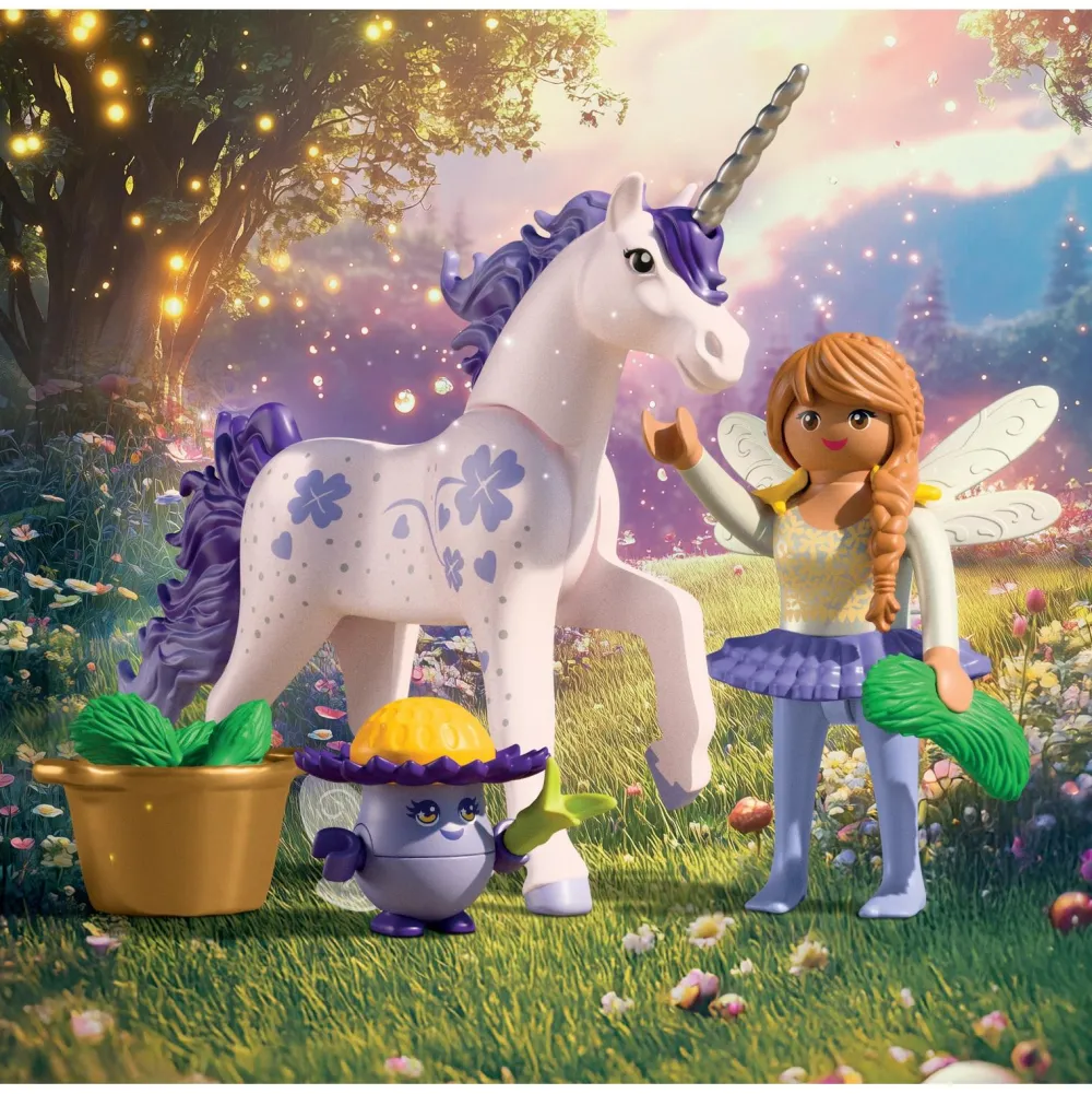 Playmobil Licorne Lavande porte-bonheur avec fée Magic Unicorn 71843^ Les Princesses Et Fées