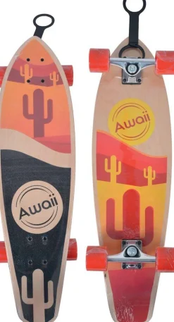 Longboard 32 Awaii Design Cactus^ Rollers, Skates Et Protections