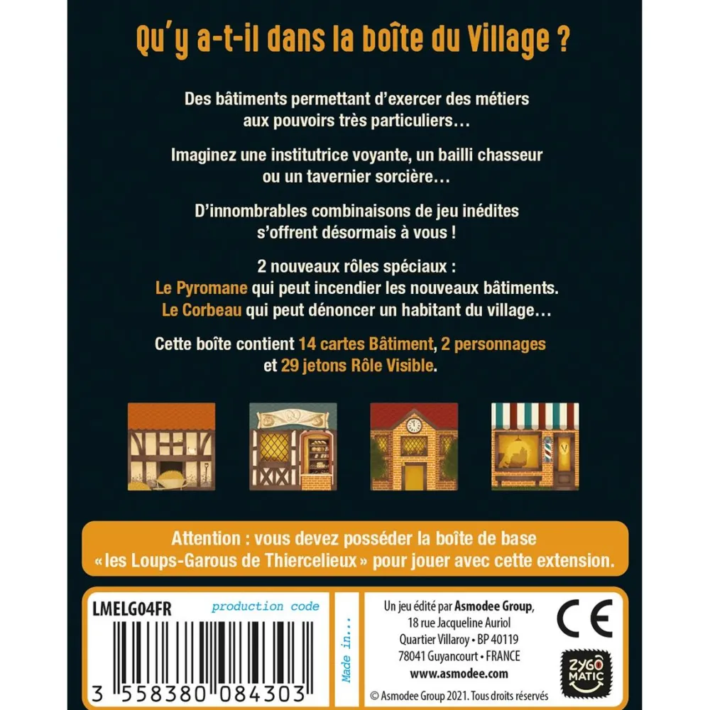 Asmodu00e9e Loups-Garous - Extension Le Village^ Jeux D'Ambiance|Jeux De Stratégie Et De Réflexion