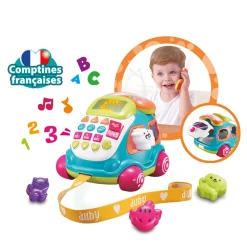 Auby Ma Voiture Téléphone Multi-activités^ Boîtes À Formes|Jouets D'Éveil Électroniques