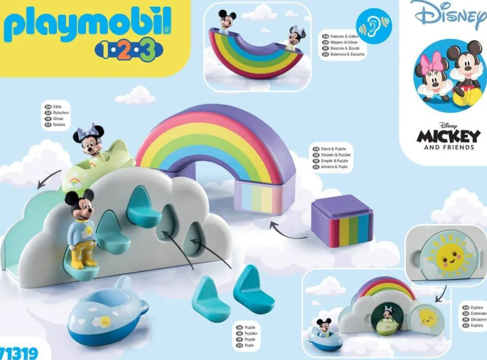 Playmobil Maison des Nuages de Minnie et Mickey 123 - 71319^ Jouets À Encastrer Et À Empiler
