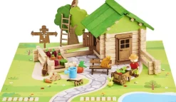 Jeujura Maison Et Jardin, Ensemble De 135 Pièces^ Jeux De Construction En Bois