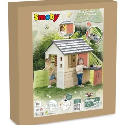 Smoby Maison nature avec cuisine life^ Maisons, Toboggans Et Jeux D'Extérieur