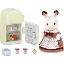 Sylvanian Families Maman Lapin chocolat et réfrigérateur – 2202^ Mini-Univers