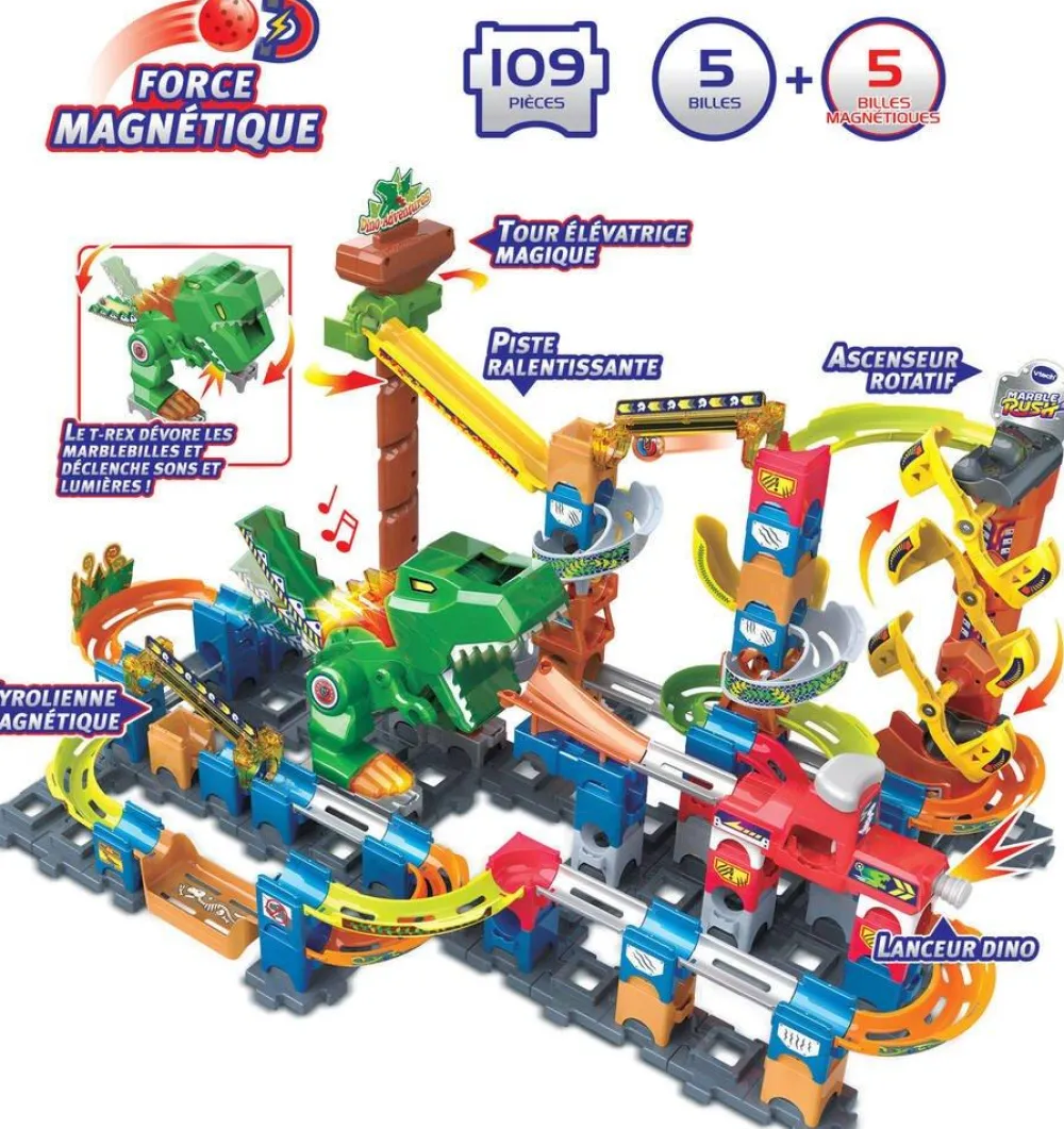 Varta Marble Rush - Dino adventures - Ensemble Magnétique^ Autres Jeux De Construction