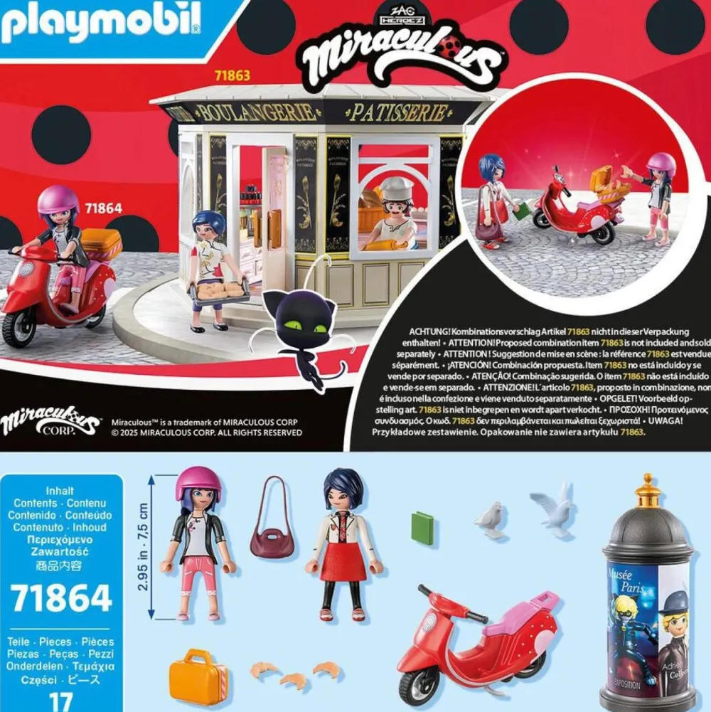 Playmobil Marinette à scooter et Kagami - Miraculous 71864^ Les Héros Et Personnages