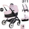 Smoby Maxi cosi poussette landau 3 en 1 Rose^ Poussettes, Landaus Et Couffins